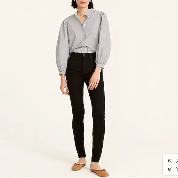 J. Crew 10" highest-rise toothpick jean in true black* - Picture 4 of 6